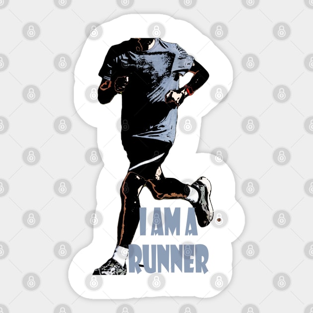 I am a runner Sticker by Woodys Designs